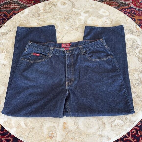 Chaps Ralph Lauren Dark Denim Relaxed Straight Leg Jeans - Picture 6 of 15